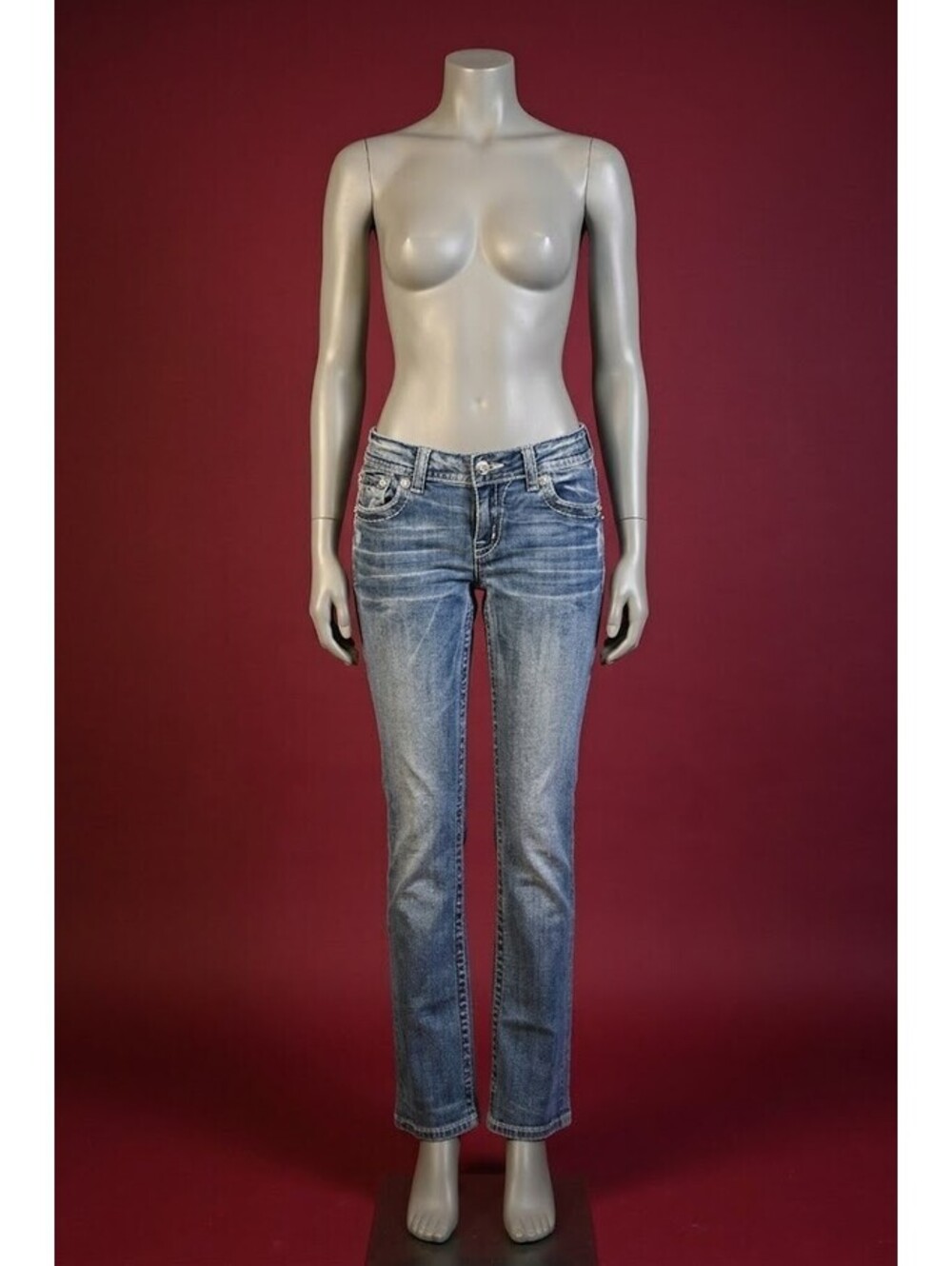 Miss Me Jeans Size 30 Straight Leg Waist 16.5"